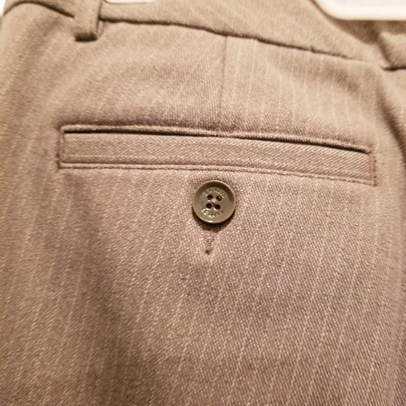 Express pants Tan and white pinstripe Size 6R - Picture 8 of 15